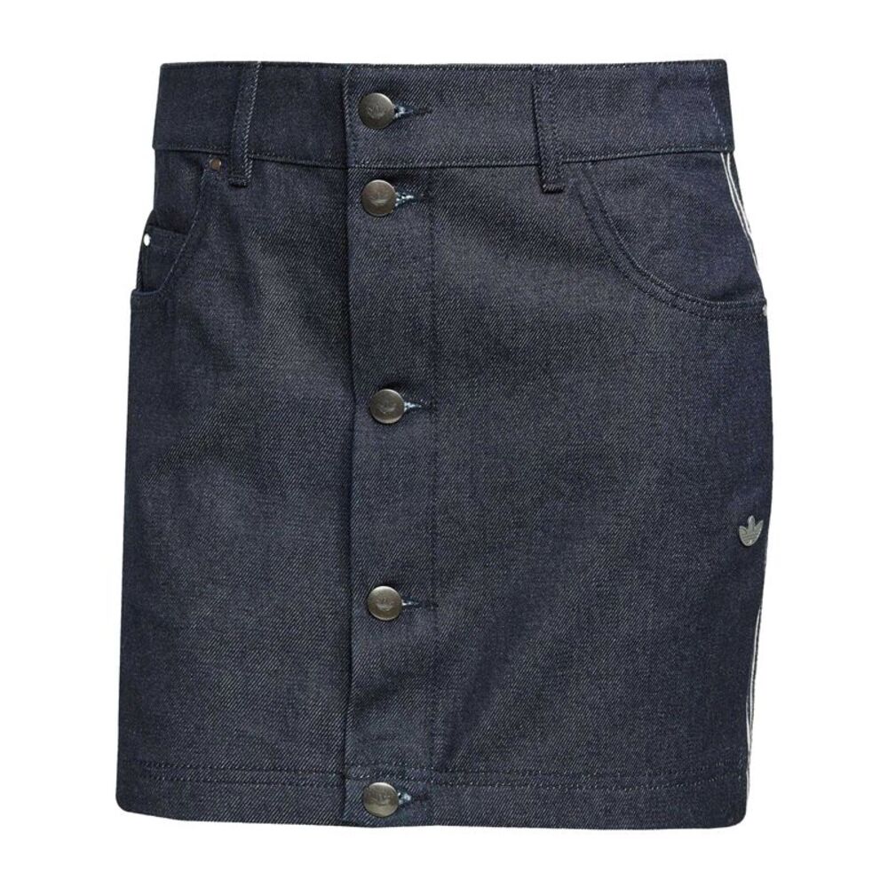 Adidas Womens/Ladies 3 Stripes Cotton Mini Skirt / Indigo Denim